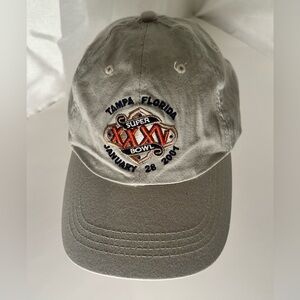 Vintage Tampa Florida Hat Cap Super Bowl XXXV 2001 NFL Logo Athletic StrapBack
